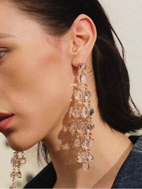 New Zara Resin Waterfall Drop Dangle Earrings